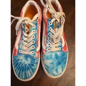 Rainbow tie dye vans low top sneakers big kid size 1
